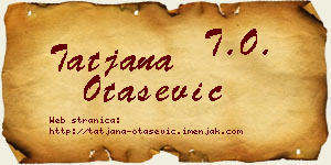 Tatjana Otašević vizit kartica